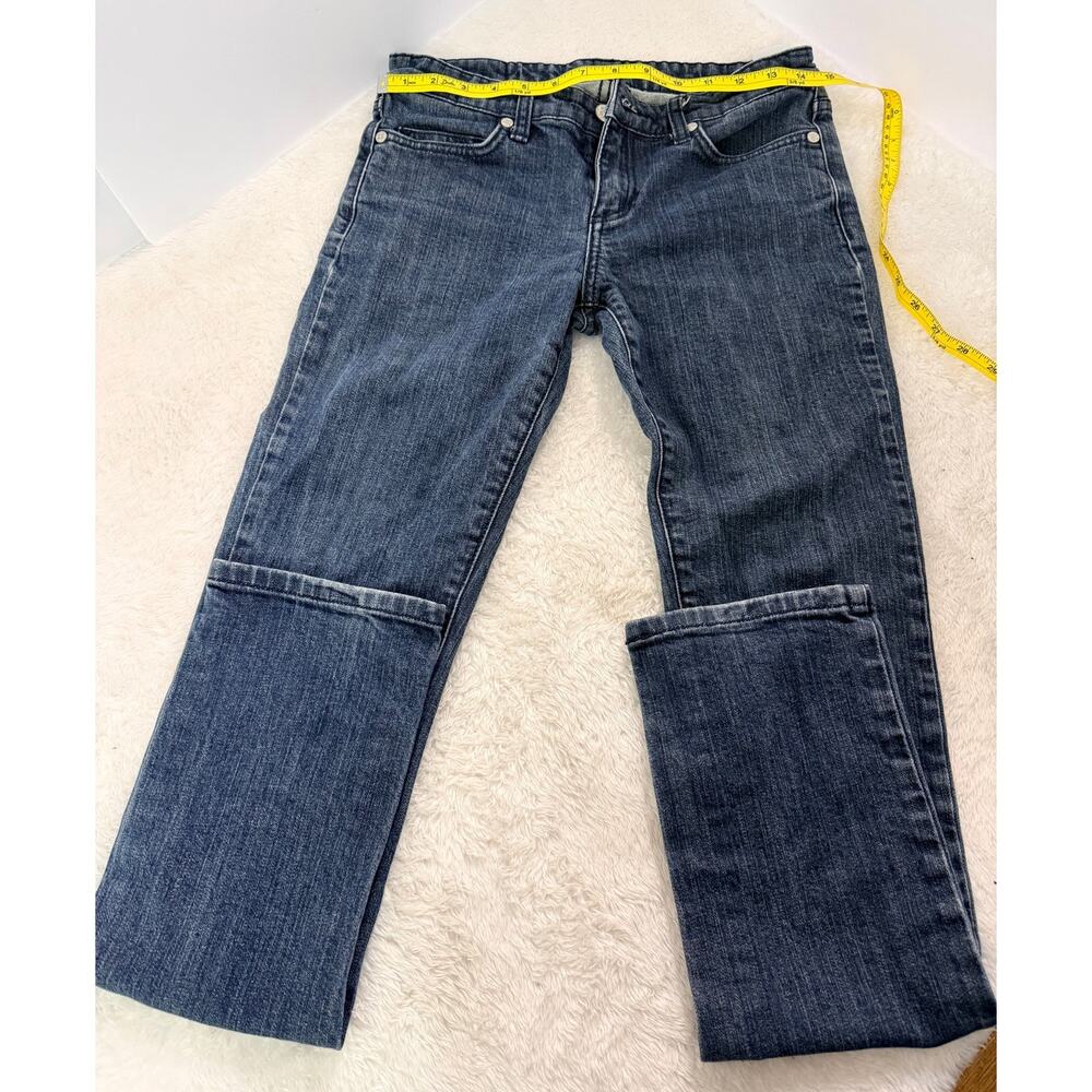 BcBg Maxazria Straight Leg Jeans Womens 28 x 32 Dark Wash Mid Rise Stretch
